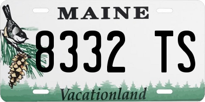 ME license plate 8332TS