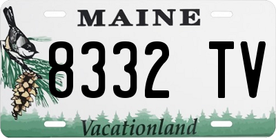 ME license plate 8332TV