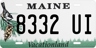 ME license plate 8332UI