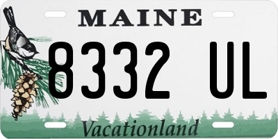 ME license plate 8332UL