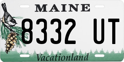 ME license plate 8332UT