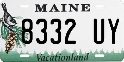ME license plate 8332UY