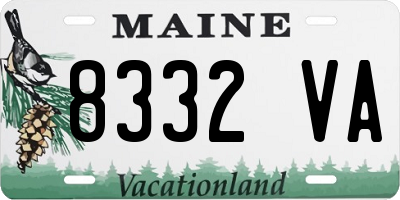ME license plate 8332VA