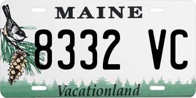 ME license plate 8332VC