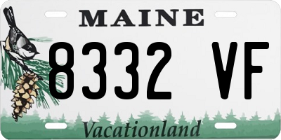 ME license plate 8332VF