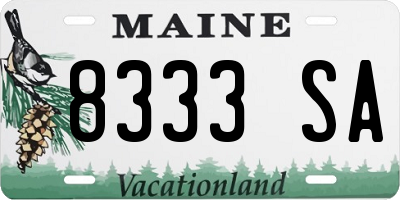 ME license plate 8333SA