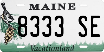 ME license plate 8333SE
