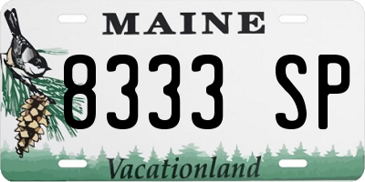 ME license plate 8333SP