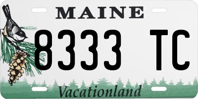 ME license plate 8333TC