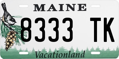 ME license plate 8333TK