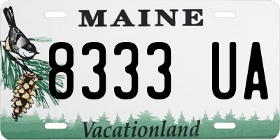 ME license plate 8333UA