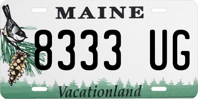 ME license plate 8333UG