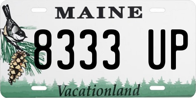 ME license plate 8333UP