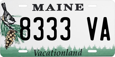 ME license plate 8333VA