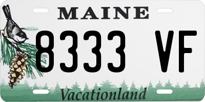 ME license plate 8333VF