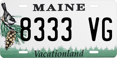 ME license plate 8333VG