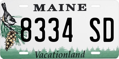 ME license plate 8334SD