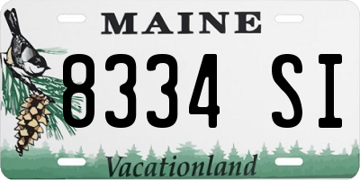 ME license plate 8334SI