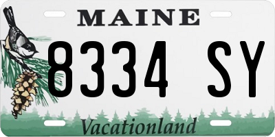 ME license plate 8334SY