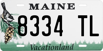 ME license plate 8334TL