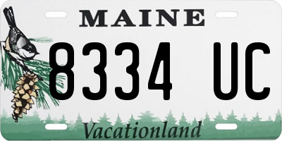 ME license plate 8334UC