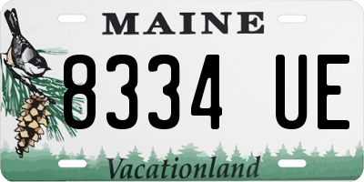 ME license plate 8334UE