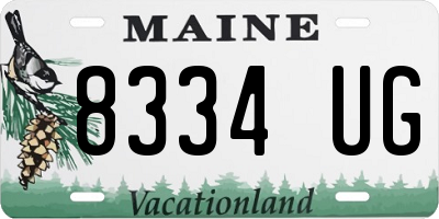 ME license plate 8334UG