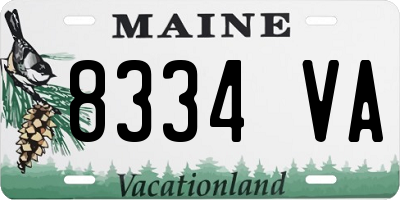 ME license plate 8334VA
