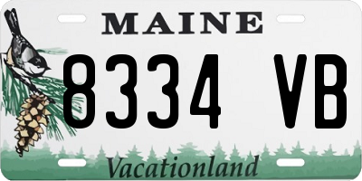 ME license plate 8334VB