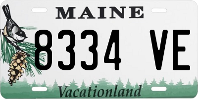 ME license plate 8334VE
