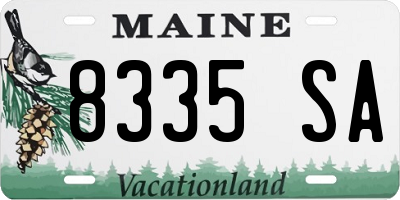 ME license plate 8335SA