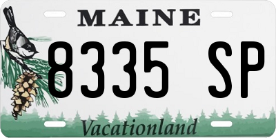 ME license plate 8335SP