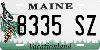 ME license plate 8335SZ