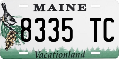ME license plate 8335TC