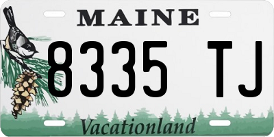 ME license plate 8335TJ
