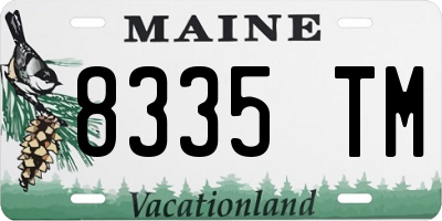 ME license plate 8335TM