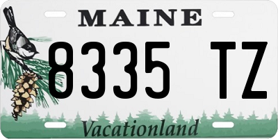 ME license plate 8335TZ