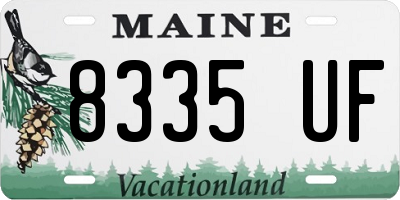 ME license plate 8335UF