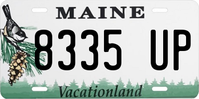 ME license plate 8335UP