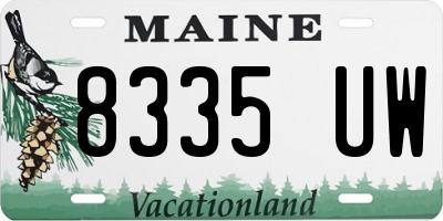 ME license plate 8335UW