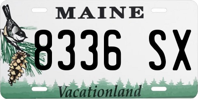 ME license plate 8336SX