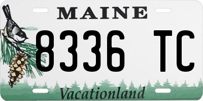 ME license plate 8336TC