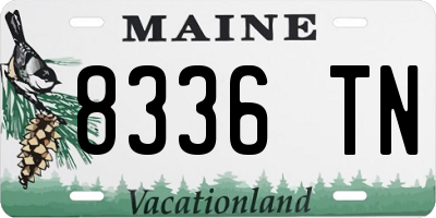 ME license plate 8336TN