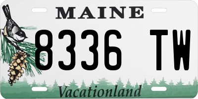 ME license plate 8336TW