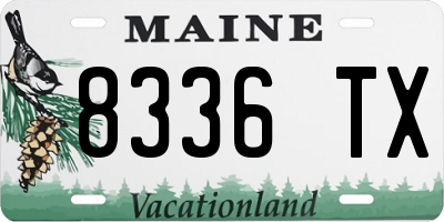 ME license plate 8336TX
