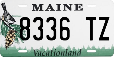 ME license plate 8336TZ