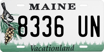ME license plate 8336UN