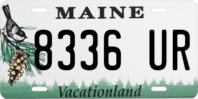 ME license plate 8336UR