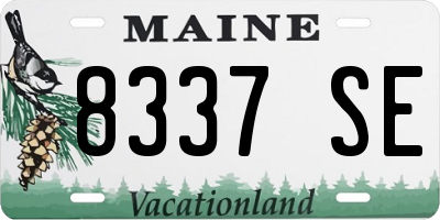 ME license plate 8337SE