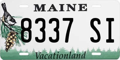 ME license plate 8337SI